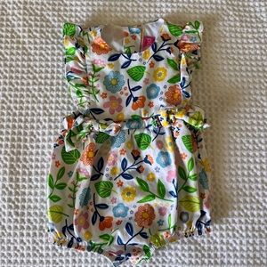 Good Lad 12 month bubble romper in bright floral pattern